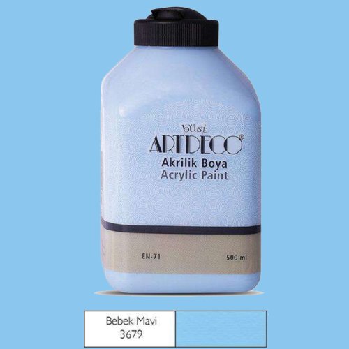 Artdeco Akrilik Boya 500ml 3679 Bebek Mavi - 3679 Bebek Mavi 