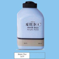 Artdeco - Artdeco Akrilik Boya 500ml 3679 Bebek Mavi 