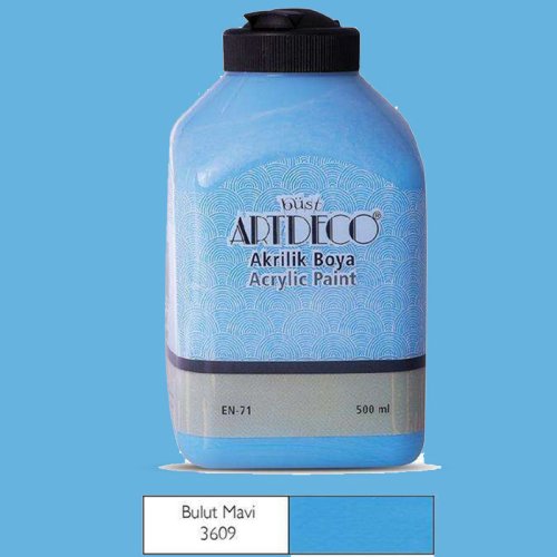 Artdeco Akrilik Boya 500ml 3609 Bulut Mavi - 3609 Bulut Mavi 