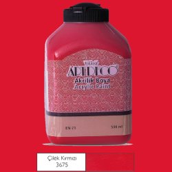 Artdeco - Artdeco Akrilik Boya 500ml 3675 Çilek Kırmızı 