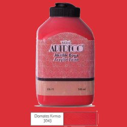 Artdeco - Artdeco Akrilik Boya 500ml 3043 Domates Kırmızı 