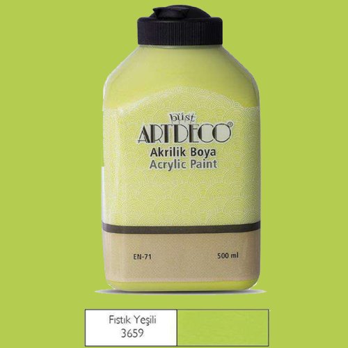 Artdeco Akrilik Boya 500ml 3659 Fıstık Yeşili - 3659 Fıstık Yeşili 