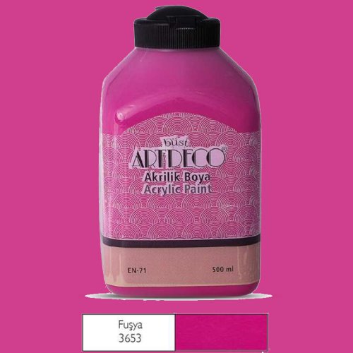 Artdeco Akrilik Boya 500ml 3653 Fuşya - 3653 Fuşya 