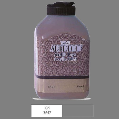 Artdeco Akrilik Boya 500ml 3647 Gri - 3647 Gri 