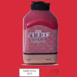 Artdeco - Artdeco Akrilik Boya 500ml 3019 Kadife Kırmızı 