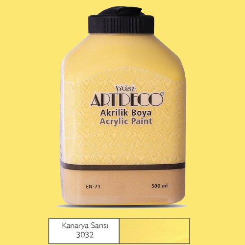 Artdeco Akrilik Boya 500ml 3032 Kanarya Sarısı - 3032 Kanarya Sarısı 