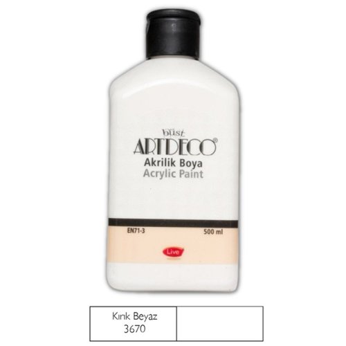 Artdeco Akrilik Boya 500ml 3670 Kırık Beyaz - 3670 Kırık Beyaz 