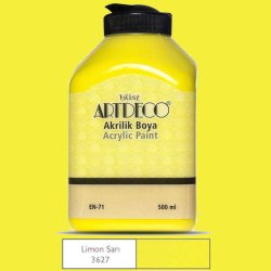 Artdeco - Artdeco Akrilik Boya 500ml 3627 Limon Sarı 