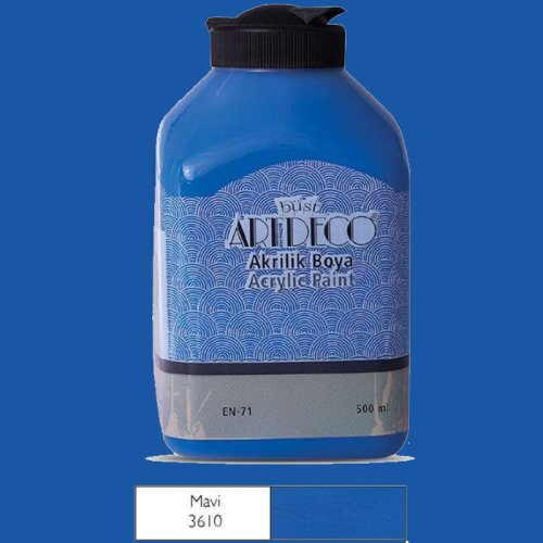 Artdeco Akrilik Boya 500ml 3610 Mavi - 3610 Mavi 