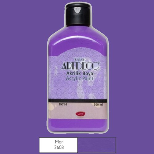 Artdeco Akrilik Boya 500ml 3608 Mor - 3608 Mor 