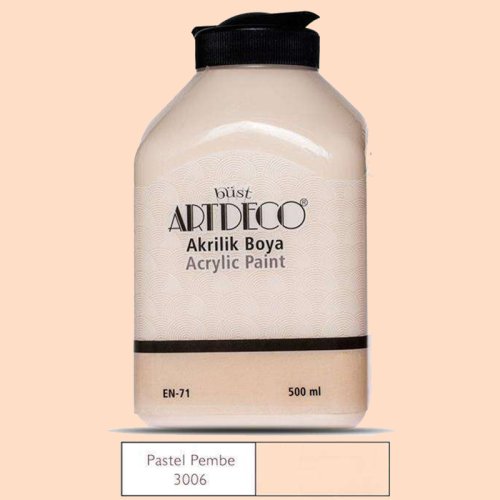 Artdeco Akrilik Boya 500ml 3006 Pastel Pembe - 3006 Pastel Pembe 