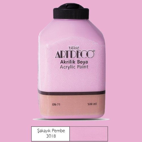 Artdeco Akrilik Boya 500ml 3018 Şakayık Pembe - 3018 Şakayık Pembe 