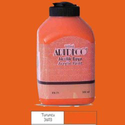 Artdeco - Artdeco Akrilik Boya 500ml 3603 Turuncu 