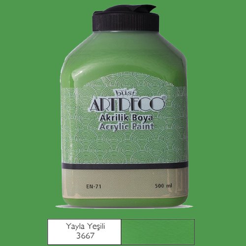 Artdeco Akrilik Boya 500ml 3667 Yayla Yeşili - 3667 Yayla Yeşili 