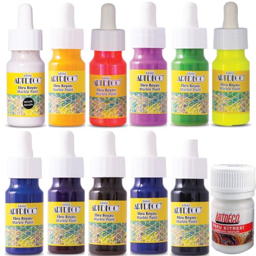 Artdeco Ebru Boyası 30ml 12li Set 2