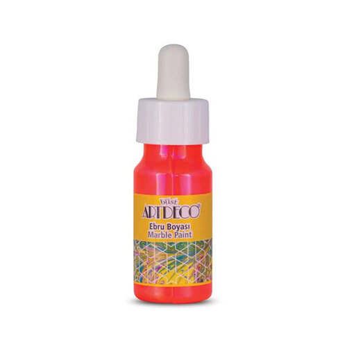 Artdeco Ebru Boyası 30ml Neon Turuncu No:92 - 92 Neon Turuncu