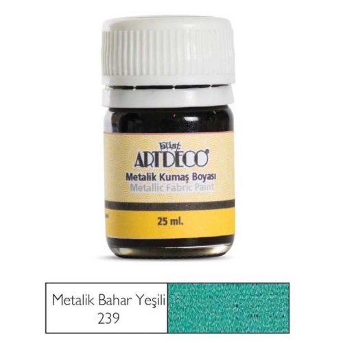 Artdeco 25ml Metalik Kumaş Boyası Bahar Yeşili 239