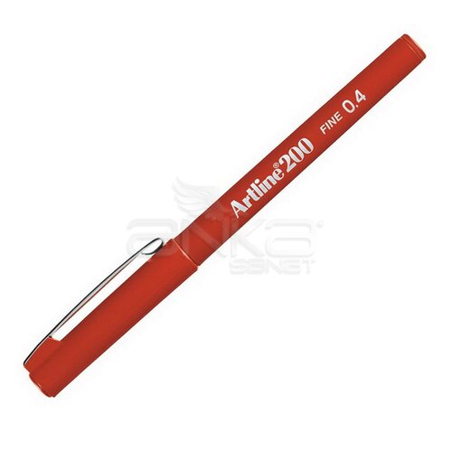 Artline Fineliner 200 0.4mm İnce Uçlu Yazı Ve Çizim Kalemi Red - Red