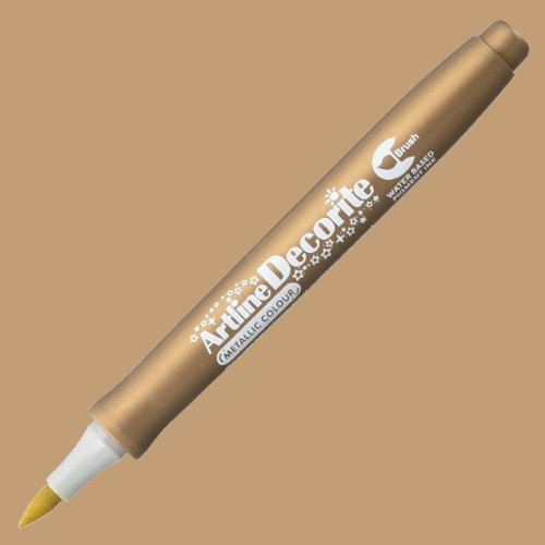 Artline Decorite Brush Marker Gold - Gold