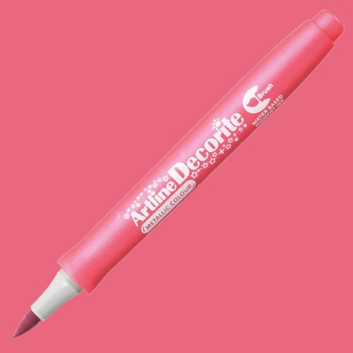 Artline Decorite Brush Marker Metalik Pink