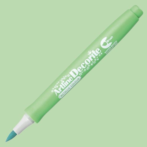 Artline Decorite Brush Marker Metalik Green