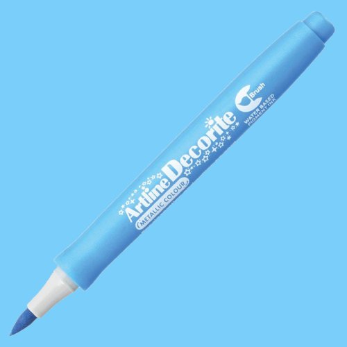 Artline Decorite Brush Marker Metalik Blue