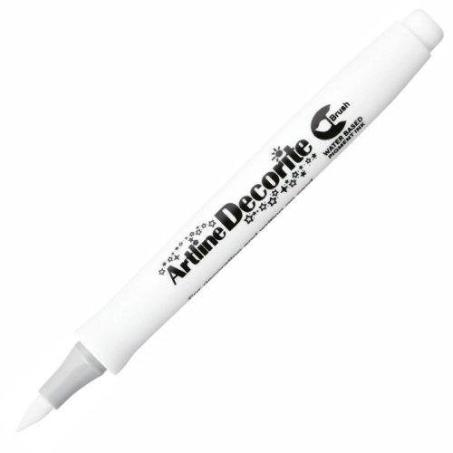 Artline Decorite Brush Marker White - White