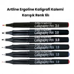 Artline - Artline Ergoline Kaligrafi Kalemi Karışık Renk Set 1 6lı