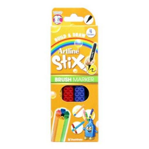 Artline Stix Brush Marker 4 Renk