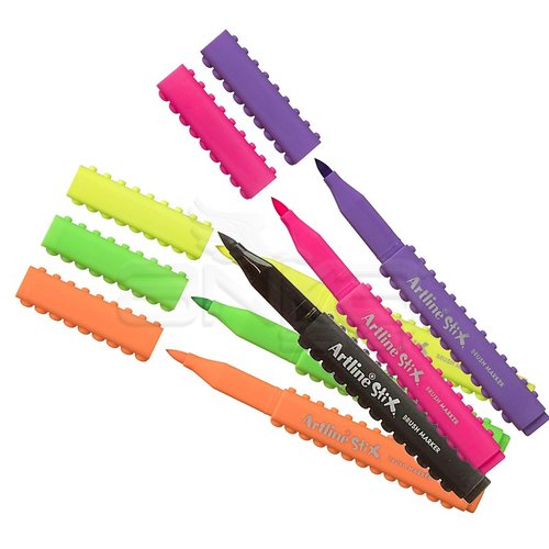 Artline Stix Brush Marker 6 Renk