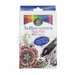 Artline - Artline Supreme Fine Pen 0.4mm 10lu Set