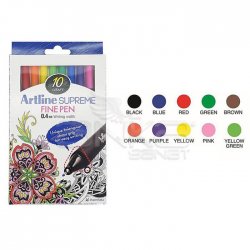 Artline Supreme Fine Pen 0.4mm 10lu Set - Thumbnail