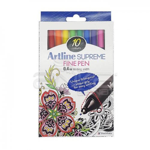 Artline Supreme Fine Pen 0.4mm 10lu Set