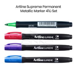 Artline - Artline Supreme Permanent Metallic Marker 4lü