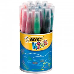 Bic - Bic Kids Visaquarelle Fırça Uçlu Yıkanabilir Keçeli Kalem 18li