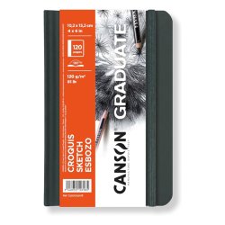 Canson - Canson Graduate BK Cangrabk Sert Kapaklı Çizim Defteri 120g 10,2x15,2 60 Yaprak