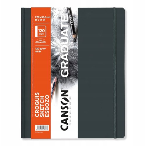 Canson BK Cangrabk Sert Kapaklı Çizim Defteri 120g 27,9x35,6 60 Yaprak