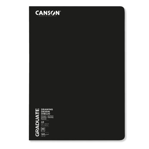 Canson BK Cangrabk Sert Kapaklı Çizim Defteri 140g A3 20 Yaprak