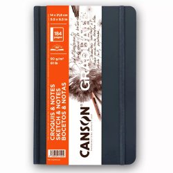 Canson - Canson BK Cangrabk Sert Kapaklı Eskiz Defteri 90g 14x21,6cm 92 Yaprak Lacivert