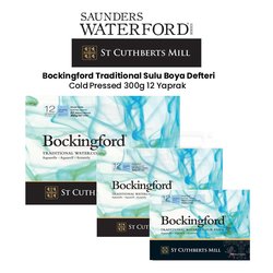 St Cuthberts - Bockingford Traditional Sulu Boya Defteri Cold Pressed 300g 12 Yaprak