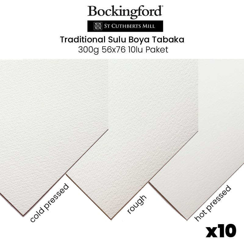 Bockingford Traditional Sulu Boya Tabaka 300g 56x76 10lu Paket