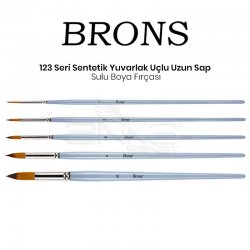 Brons - Brons Sentetik Yuvarlak Uçlu Yağlı ve Akrilik Boya Fırçası