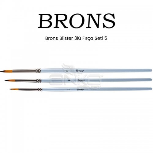 Brons Blister 3lü Fırça Seti 5