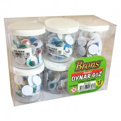 Brons - Brons Oynar Göz Siyah 30mm 12li Set BR-686