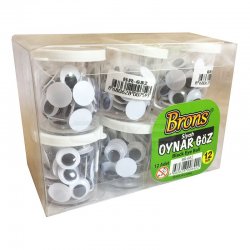 Brons - Brons Oynar Göz Siyah 30mm 12li Set BR-682