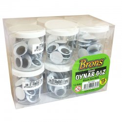 Brons - Brons Oynar Göz Siyah 30mm 12li Set BR-683