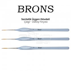 Brons - Brons Sentetik Üçgen Gövdeli Çizgi Detay Fırçasıseri 223 T