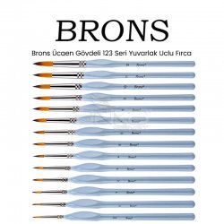 Brons - Brons Üçgen Gövdeli 123 Seri Yuvarlak Uçlu Fırça