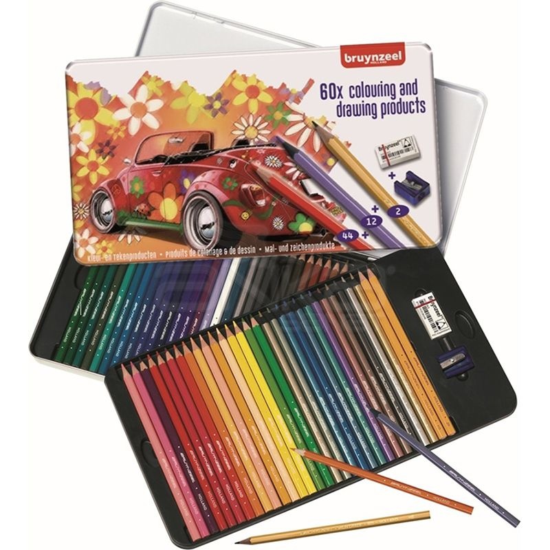Bruynzeel Colouring and Drawing Products Boya Kalemi Seti 60lı 60312904
