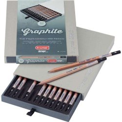 Bruynzeel - Bruynzeel Design Graphite Dereceli Eskiz Kalem Seti 12li